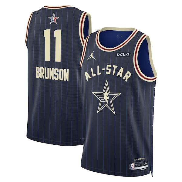 Gorgeous Prestigioso Jalen Brunson Jordan Brand Unisex 2024 NBA All Star Game Swingman Jersey Navy