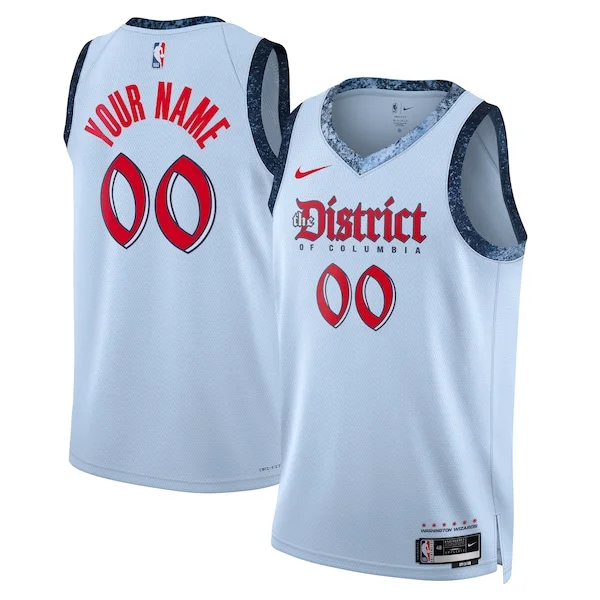 Gorgeous Raffinato Washington Wizards Nike Unisex 2024/25 Custom Swingman Jersey City Edition Powder Blue