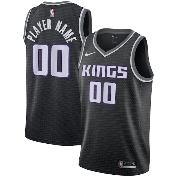 Gorgeous Sacramento Kings Nike Swingman Custom Jersey Black Statement Edition