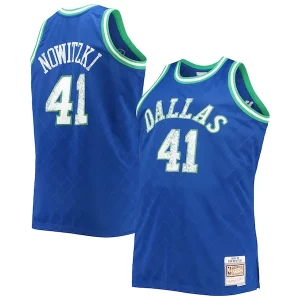 Gorgeous Trendy Robusto Dirk Nowitzki Dallas Mavericks Big & Tall 1998/99 NBA 75th Anniversary Diamond Swingman Jersey Blue