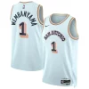 Gorgeous Victor Wembanyama San Antonio Spurs Nike Unisex 2024/25 Swingman Player Jersey City Edition Light Blue