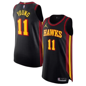 Incantevole Delizioso Trae Young Atlanta Hawks Jordan Brand Authentic Player Jersey Statement Edition Black