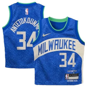 Incantevole Giannis Antetokounmpo Milwaukee Bucks Nike Toddler Swingman Replica Jersey City Edition Royal