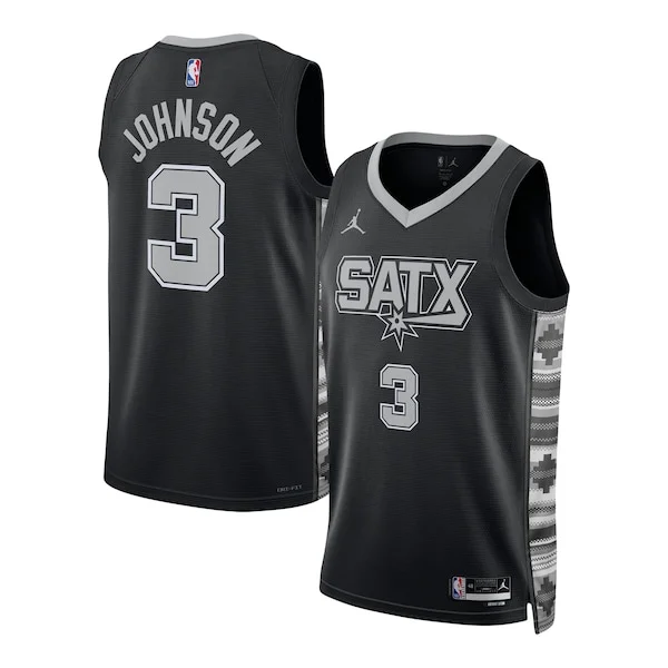 Incantevole Keldon Johnson San Antonio Spurs Jordan Brand Unisex Swingman Jersey Statement Edition Black