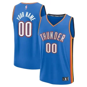 Pratico Attraente Elegante Oklahoma City Thunder Fast Break Custom Replica Jersey Icon Edition Blue