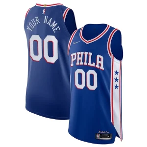 Incantevole Lussuoso Philadelphia 76ers Nike 2021/22 Diamond Authentic Custom Jersey Icon Edition Royal