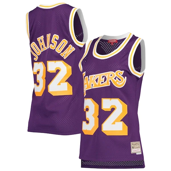 Incantevole Magnifico Magic Johnson Los Angeles Lakers Women's Hardwood Classics 1984/85 Swingman Jersey Purple