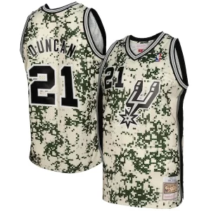 Incantevole Ottimo Tim Duncan San Antonio Spurs 2013/14 Swingman Jersey Camo