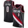 Incantevole Pratico Damian Lillard Portland Trail Blazers Nike Unisex Swingman Jersey Icon Edition Black/White