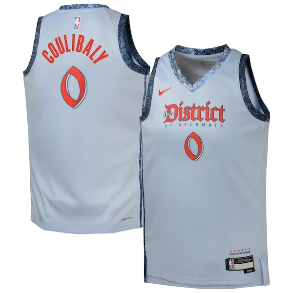 Incantevole Splendido Bilal Coulibaly Washington Wizards Nike Youth 2024/25 Swingman Player Jersey City Edition Light Blue