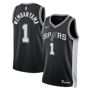 Incantevole Splendido Victor Wembanyama San Antonio Spurs Nike Unisex 2023 NBA Draft First Round Pick Swingman Jersey Icon Edition Black