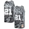 Incantevole Tim Duncan San Antonio Spurs 1998/99 Hardwood Classics Lunar New Year Swingman Jersey Silver