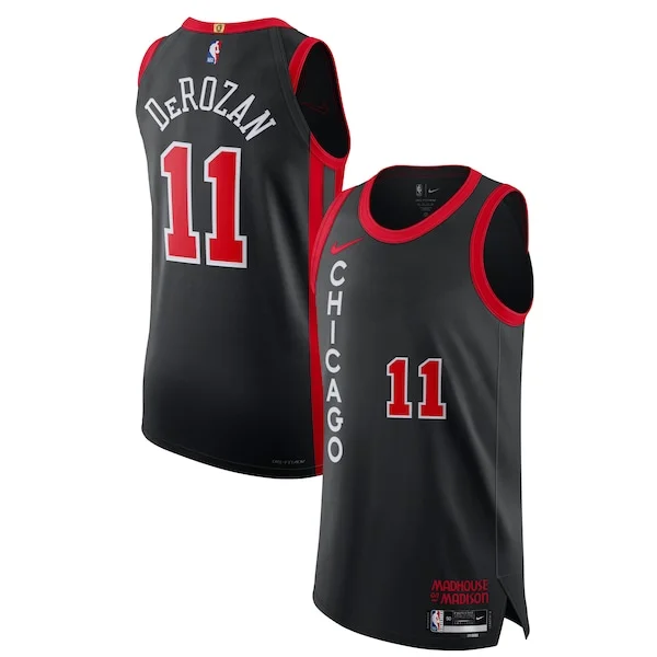 Incantevole Versatile Trendy Nike DeMar DeRozan Chicago Bulls Authentic Jersey City Edition Black