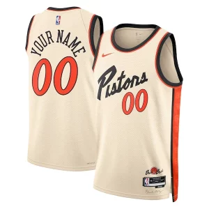 Lussuoso Accattivante Detroit Pistons Nike Unisex 2024/25 Custom Swingman Jersey City Edition White