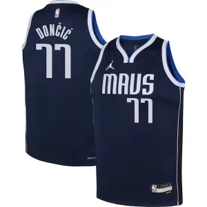 Lussuoso Carino Luka Doncic Dallas Mavericks Jordan Brand Youth Swingman Jersey Statement Edition Navy