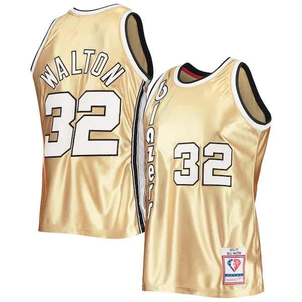 Lussuoso Carino Pratico Bill Walton Portland Trail Blazers 75th Anniversary 1976/77 Hardwood Classics Swingman Jersey Gold