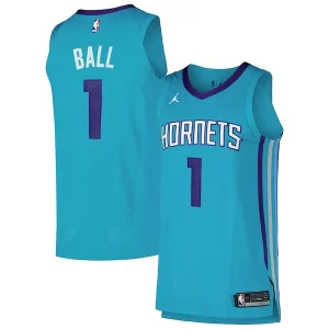 Lussuoso Comodo Eccezionale LaMelo Ball Charlotte Hornets Jordan Brand Authentic Player Jersey Icon Edition Teal