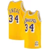 Lussuoso Comodo Sofisticato Shaquille O'Neal Los Angeles Lakers 1996/97 Hardwood Classics Authentic Jersey Gold