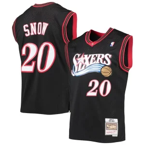 Lussuoso Eric Snow Philadelphia 76ers 2000/01 Hardwood Classics Swingman Jersey Black