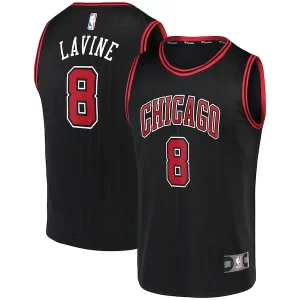 Lussuoso Gorgeous Zach LaVine Chicago Bulls Fast Break Team Replica Jersey Black Statement Edition