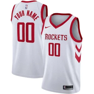 Lussuoso Houston Rockets Nike Swingman Custom Jersey Association Edition White