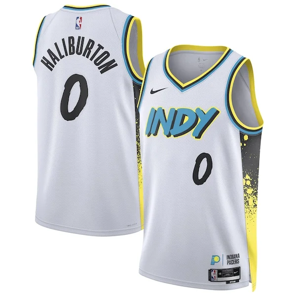 Lussuoso Incantevole Carino Tyrese Haliburton Indiana Pacers Nike Unisex 2024/25 Swingman Player Jersey City Edition White