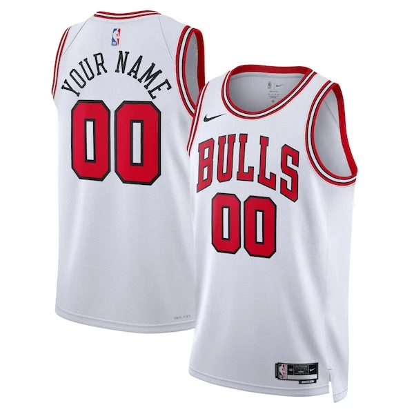 Lussuoso Moderno Chicago Bulls Nike Unisex Swingman Custom Jersey White Association Edition