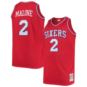 Lussuoso Moses Malone Philadelphia 76ers 1982/83 Big & Tall Hardwood Classics Swingman Jersey Red