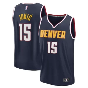 Lussuoso Nikola Jokic Denver Nuggets Fast Break Replica Player Jersey Icon Edition Navy