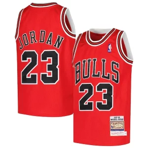 Lussuoso Pratico Carino Michael Jordan Chicago Bulls Youth Hardwood Classics 1997/98 Authentic Jersey Red