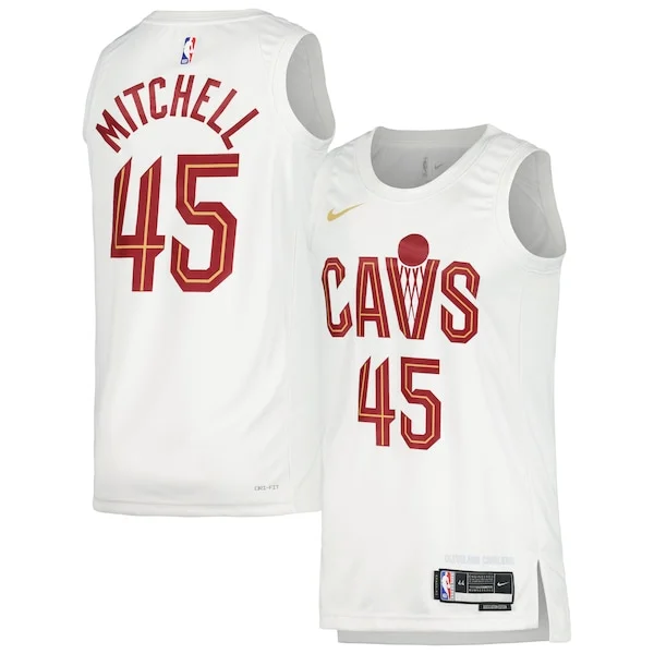 Lussuoso Prestigioso Donovan Mitchell Cleveland Cavaliers Nike Unisex Swingman Jersey Association Edition White/Wine