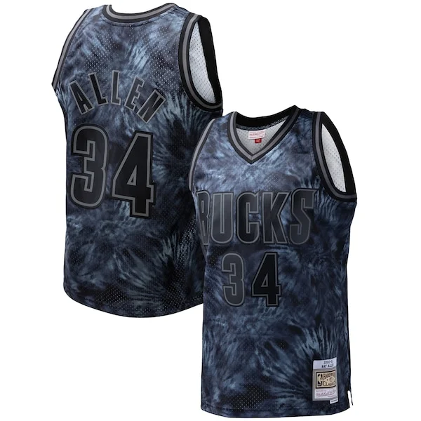 Lussuoso Ray Allen Milwaukee Bucks Hardwood Classics 1996/97 Tie Dye Swingman Jersey Black