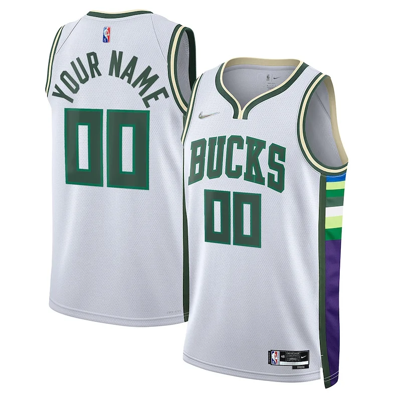 Lussuoso Robusto Incantevole Milwaukee Bucks Nike 2021/22 Swingman Custom Jersey City Edition White