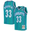 Magnifico Alonzo Mourning Charlotte Hornets Youth 1992/93 Hardwood Classics Swingman Jersey Teal