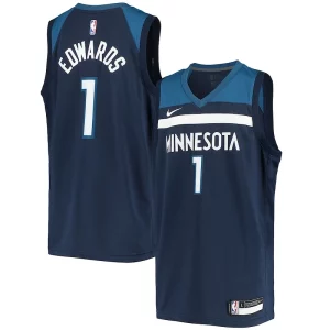 Magnifico Anthony Edwards Minnesota Timberwolves Nike Youth 2020/21 Swingman Jersey Icon Edition Navy