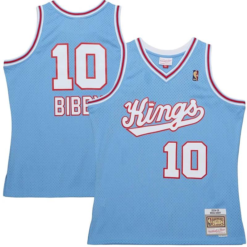 Magnifico Attraente Mike Bibby Sacramento Kings 2001/02 Hardwood Classics Swingman Jersey Light Blue