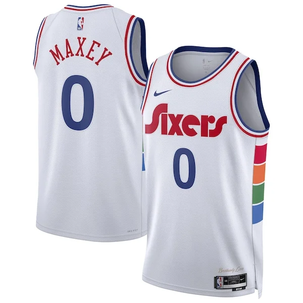 Magnifico Cool Incantevole Tyrese Maxey Philadelphia 76ers Nike Unisex 2024/25 Swingman Player Jersey City Edition White