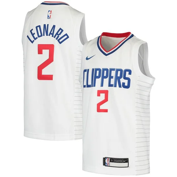 Magnifico Duraturo Resistente Kawhi Leonard LA Clippers Nike Youth 2020/21 Swingman Jersey Association Edition White/Royal