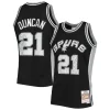 Magnifico Lussuoso Moderno Tim Duncan San Antonio Spurs 1998/99 Hardwood Classics NBA 75th Anniversary Diamond Swingman Jersey Black