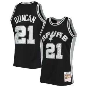 Magnifico Lussuoso Moderno Tim Duncan San Antonio Spurs 1998/99 Hardwood Classics NBA 75th Anniversary Diamond Swingman Jersey Black