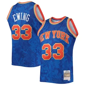Magnifico Patrick Ewing New York Knicks Hardwood Classics 1991/92 Lunar New Year Swingman Jersey Blue
