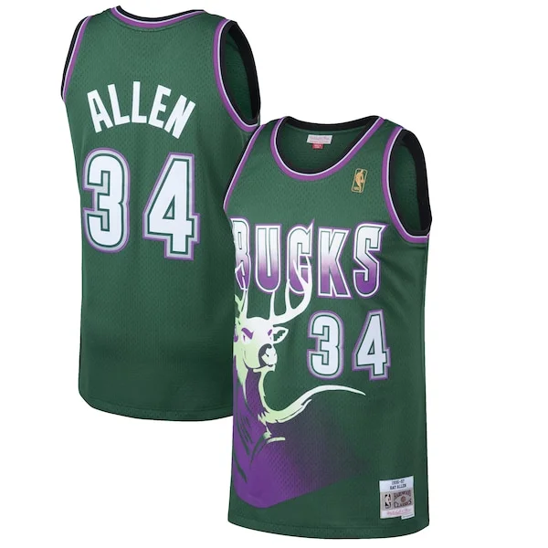 Magnifico Pratico Ray Allen Milwaukee Bucks 1996/97 Hardwood Classics Swingman Jersey Kelly Green