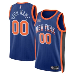 Magnifico Raffinato Meraviglioso New York Knicks Nike Unisex 2023/24 Custom Swingman Jersey Blue City Edition