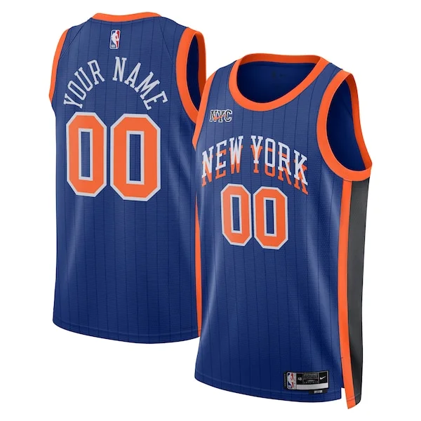 Magnifico Raffinato Meraviglioso New York Knicks Nike Unisex 2023/24 Custom Swingman Jersey Blue City Edition