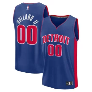 Magnifico Ron Holland II Detroit Pistons Fast Break Replica Player Jersey Icon Edition Blue