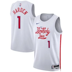 Meraviglioso Accattivante Prestigioso James Harden Philadelphia 76ers Nike Unisex 2022/23 Swingman Jersey City Edition White