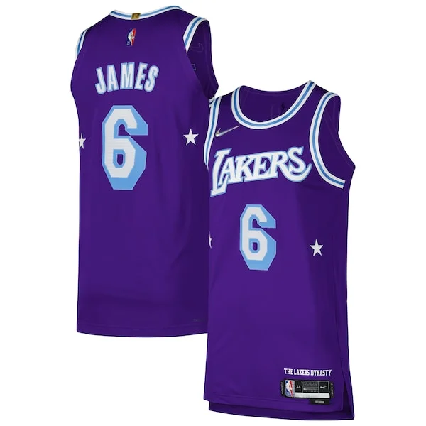 Meraviglioso Attraente Stupendo LeBron James Los Angeles Lakers Nike Authentic Player Jersey City Edition Purple