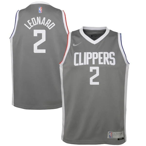 Meraviglioso Comodo Kawhi Leonard LA Clippers Nike Youth 2020/21 Swingman Player Jersey Gray Earned Edition