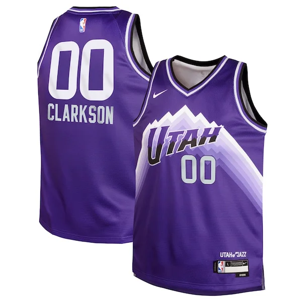 Meraviglioso Jordan Clarkson Utah Jazz Nike Youth Swingman Replica Jersey City Edition Purple