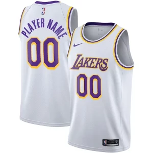 Meraviglioso Los Angeles Lakers Nike 2020/21 Swingman Custom Jersey Association Edition White